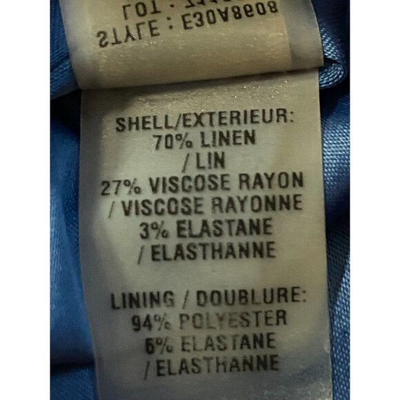 Elie Tahari Dress Womens XS Used Blue Linen Blend - Picture 10 of 16